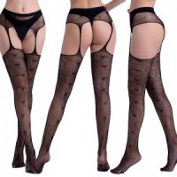 【情趣内衣】小花四面开档连袜裤W9083耶妮娅